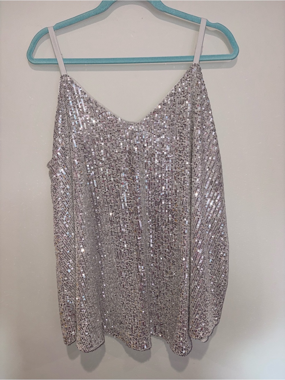 torrid Silver Sequin Cami Top